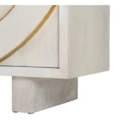 Komoda GEMANAT 113 cm drewno mango biała