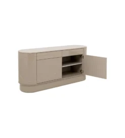 Komoda GLOSSY 160 x 76 cm taupe