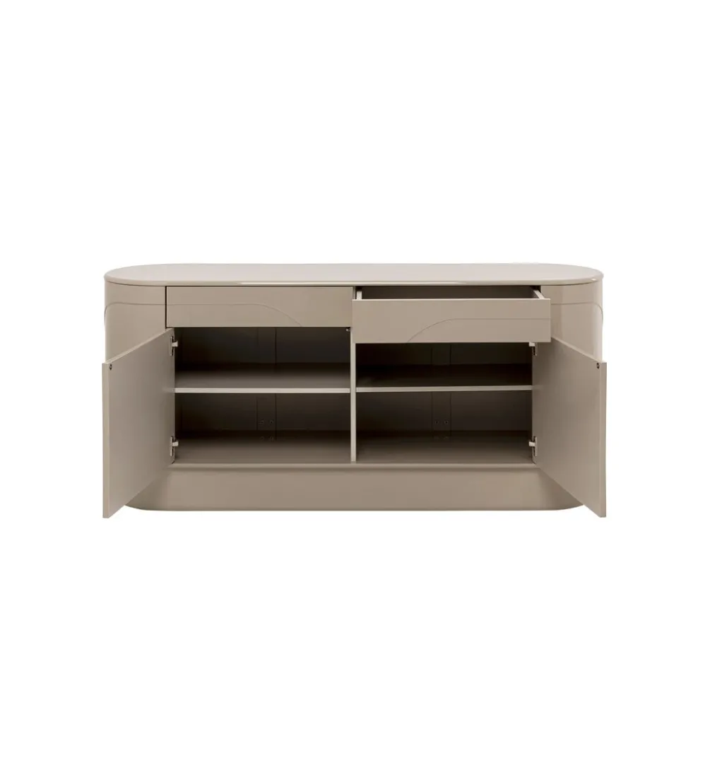 Komoda GLOSSY 160 x 76 cm taupe