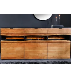 Komoda GRAND ACACIA 180 cm drewno akcja LED
