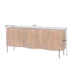Komoda GRANDEUR 180 cm drewno mango brązowa