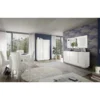 Komoda HAMBURG 146 cm biała z dodatkiem koloru dąb Mercure