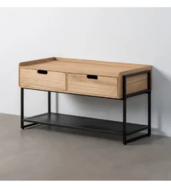 Komoda INDUSTRIAL 100 cm naturalny czarny