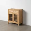 Komoda INMORETI 89 cm drewno mindi naturalne