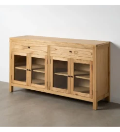 Komoda INMORETI 160 cm drewno mindi naturalne