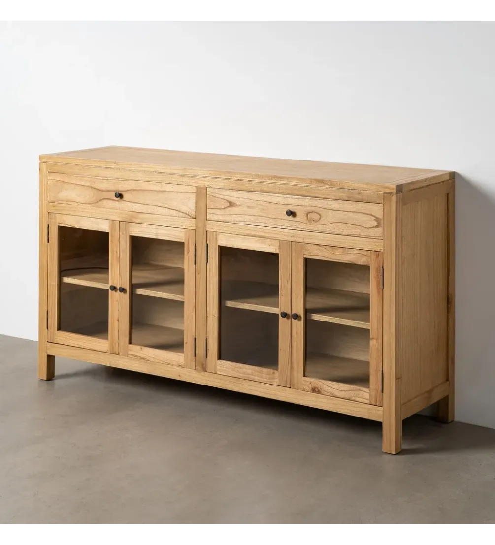Komoda INMORETI 160 cm drewno mindi naturalne
