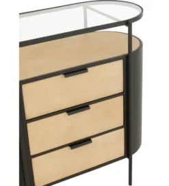 Komoda IVY 80 cm naturalna czarna