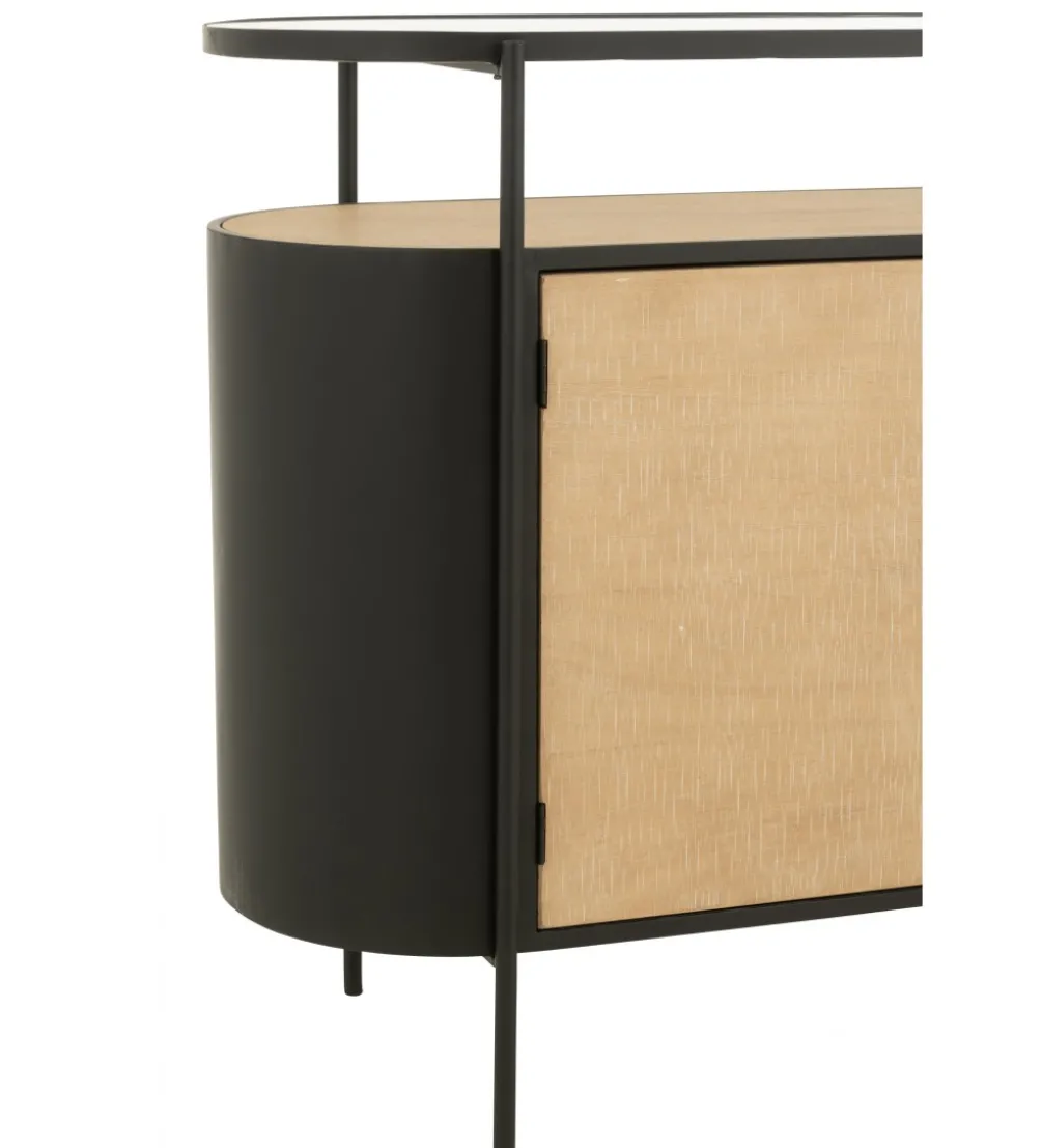 Komoda IVY 150 cm naturalna czarna