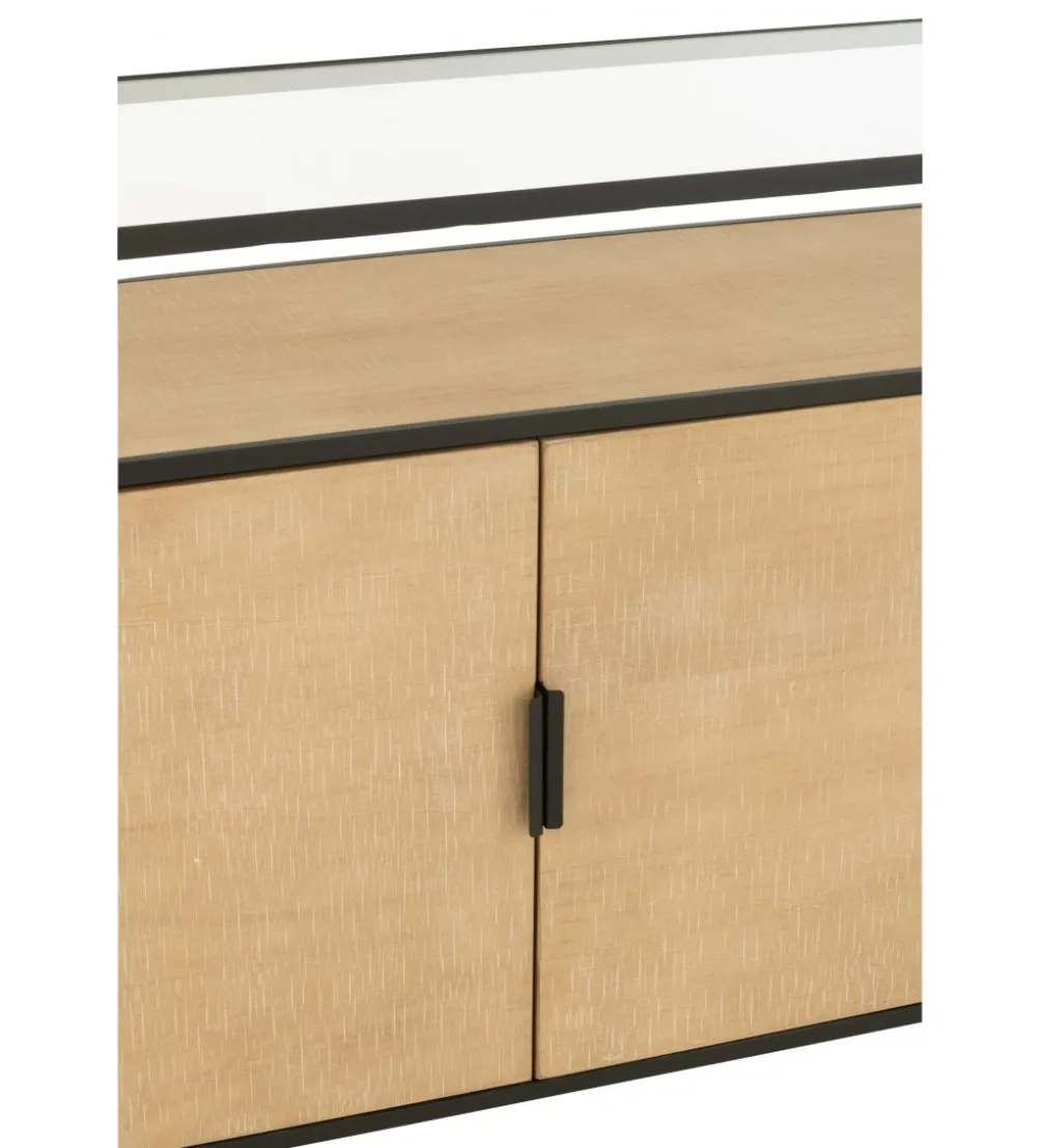 Komoda IVY 150 cm naturalna czarna