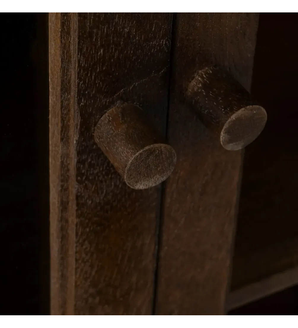 Komoda KOST 80 cm drewno mango brązowy