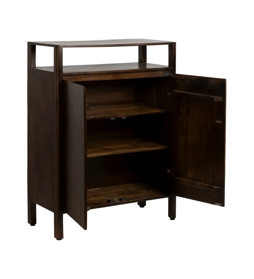 Komoda KURT 120 cm drewno mango ciemny brąz