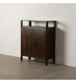 Komoda KURT 120 cm drewno mango ciemny brąz