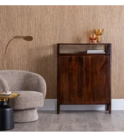 Komoda KURT 120 cm drewno mango ciemny brąz
