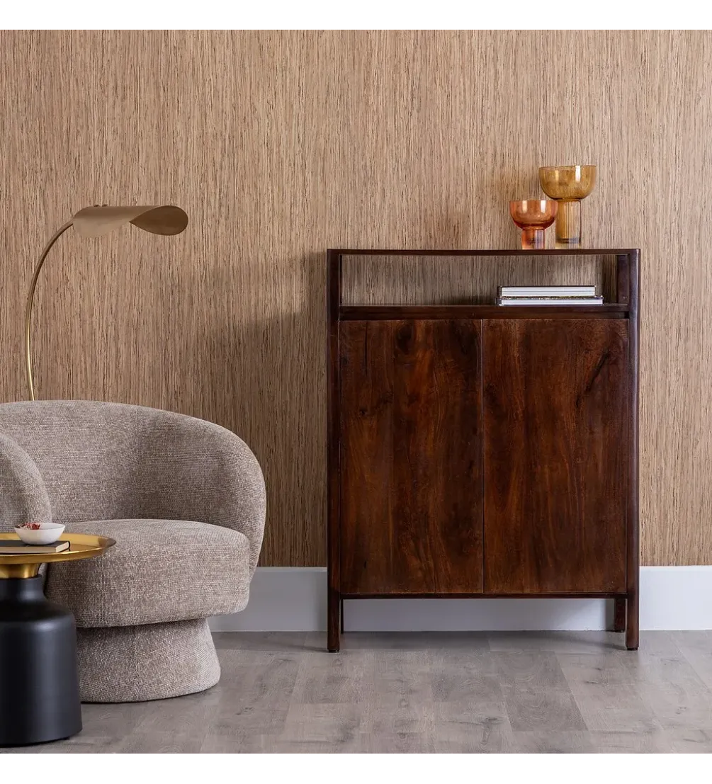 Komoda KURT 120 cm drewno mango ciemny brąz