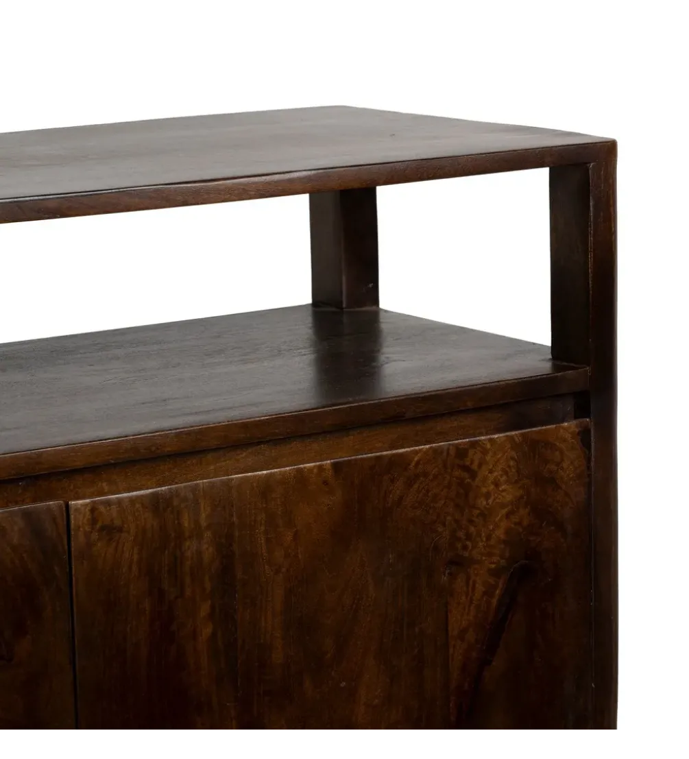 Komoda KURT 120 cm drewno mango ciemny brąz