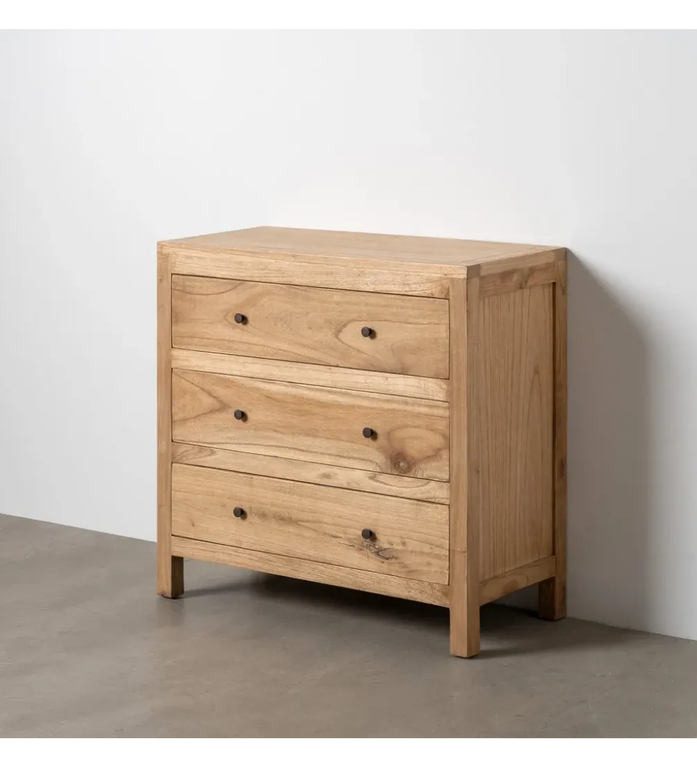 Komoda KUTYJU 90 cm drewno mindi