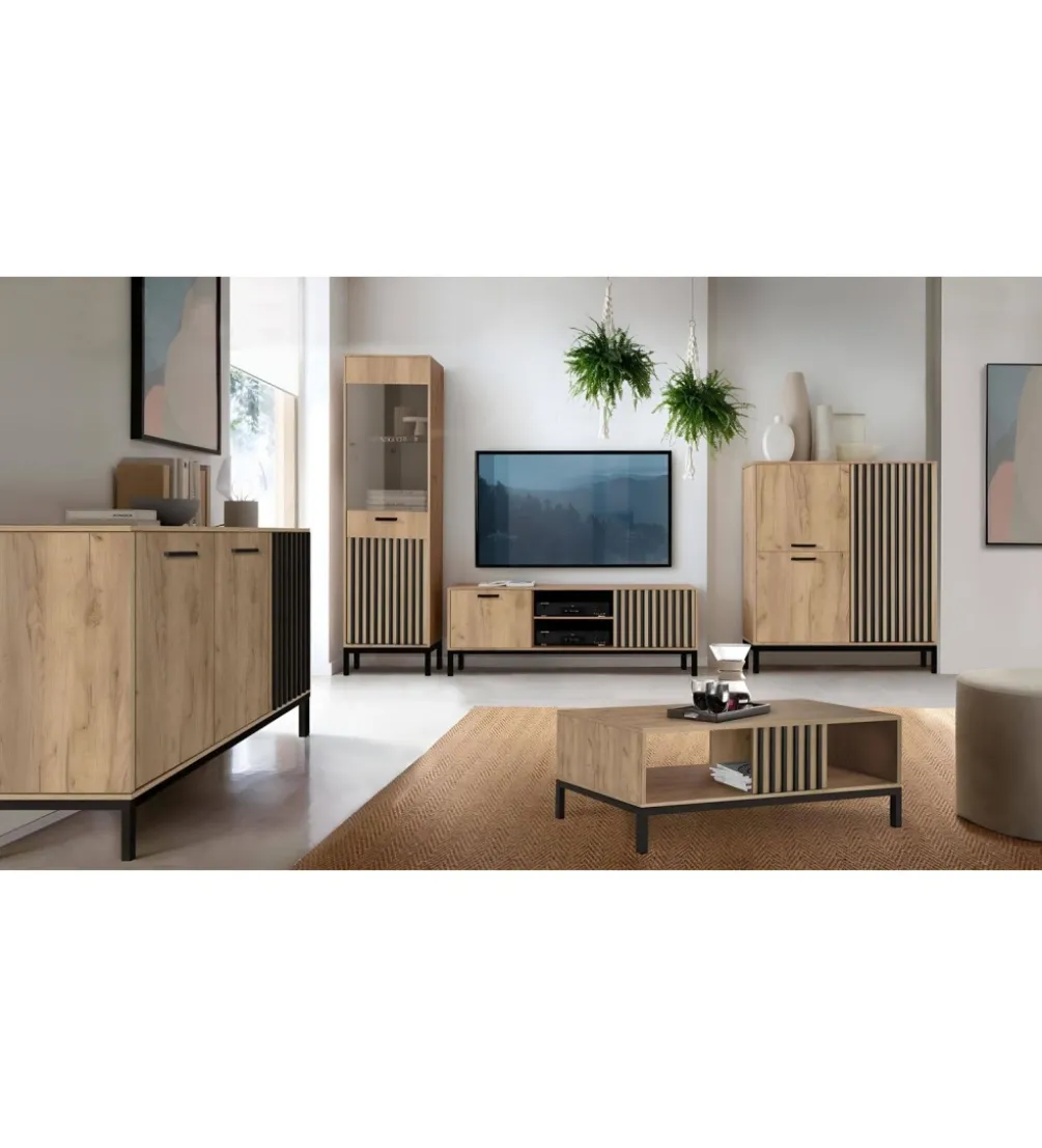 Komoda LAMINO 154 cm kolor naturalnego dębu