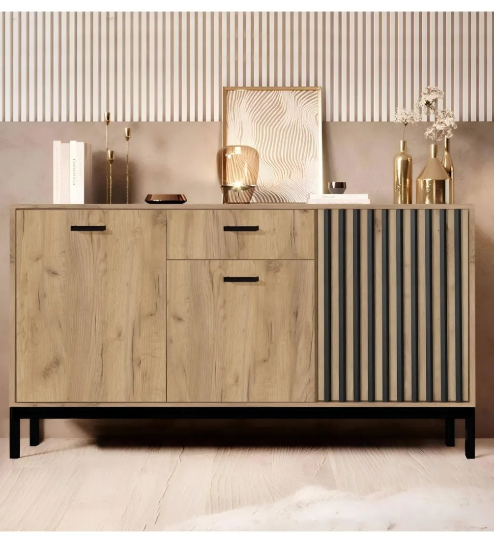 Komoda LAMINO 154 cm kolor naturalnego dębu