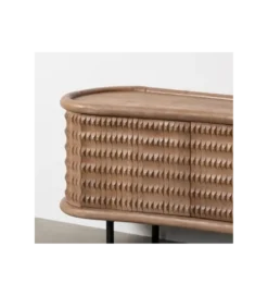 Komoda LANZZI 120 cm czarny mat/dąb artisan