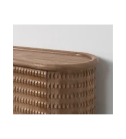 Komoda LANZZI 120 cm czarny mat/dąb artisan
