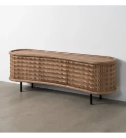 Komoda LANZZI 120 cm czarny mat/dąb artisan