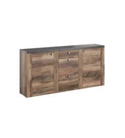 Komoda LARONA 176 Cm O Wybarwieniu Satin Nussbaum z kolorem Touchwood