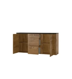 Komoda LARONA 176 Cm O Wybarwieniu Satin Nussbaum z kolorem Touchwood