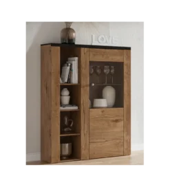 Komoda LARONA 100 cm o wybarwieniu dąb lefkas z kolorem touchwood