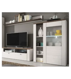 Komoda LARONA 100 cm o wybarwieniu Sonoma Trufel z kolorem Sibiu Larche