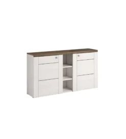 Komoda LARONA 155 cm o wybarwieniu Sonoma Trufel z kolorem Sibiu Larche
