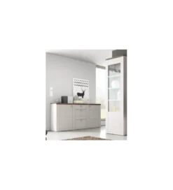 Komoda LARONA 176 cm o wybarwieniu Sonoma Trufel z kolorem Sibiu Larche