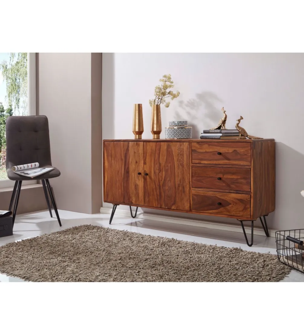 Komoda LORENZO 140 cm drewno sheesham