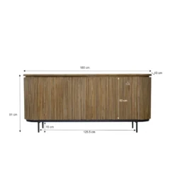 Komoda LUSAN 180 cm drewno teak