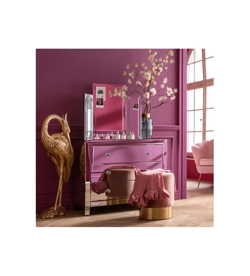Komoda LUXURY 91 cm transparentna
