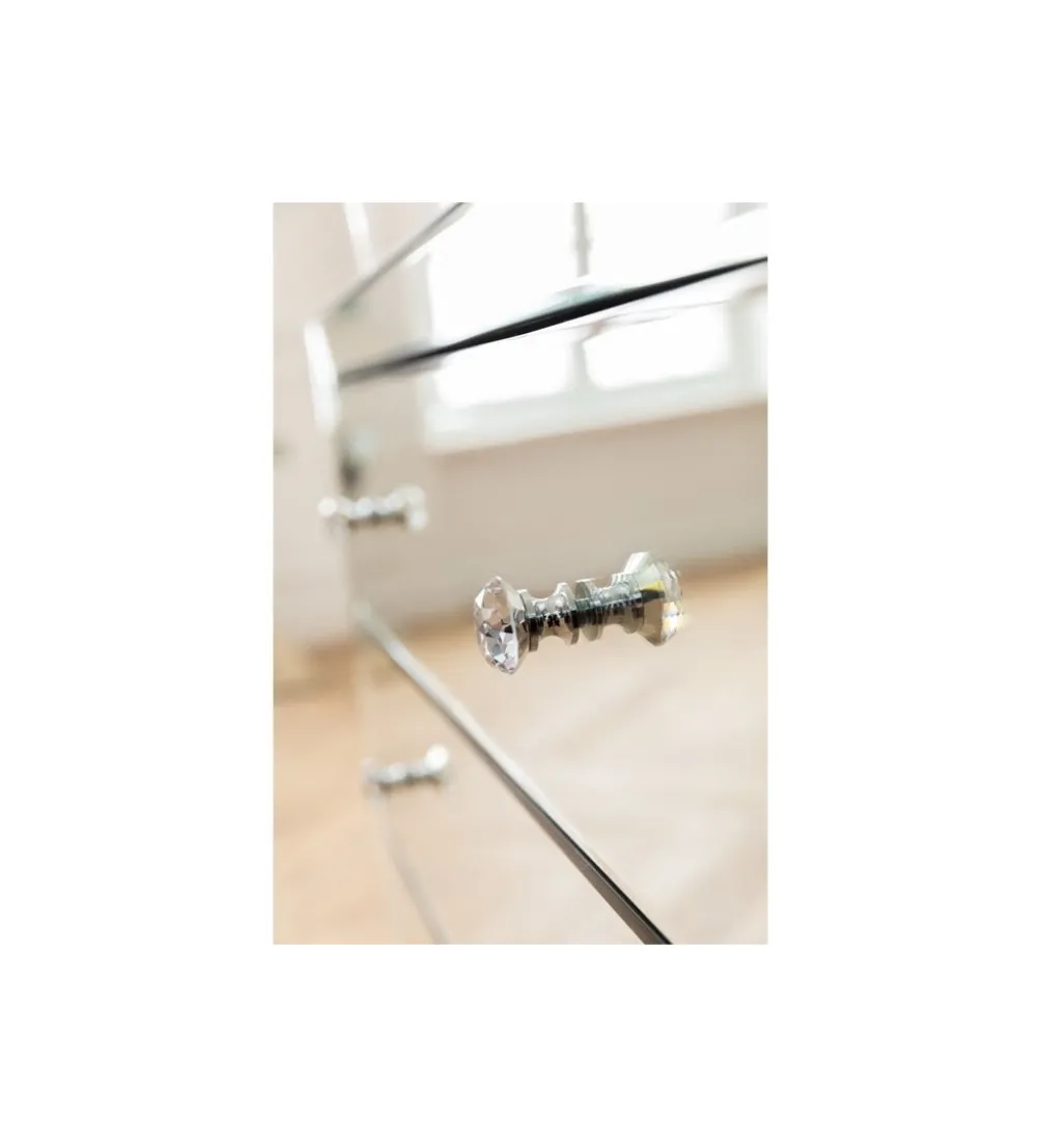 Komoda LUXURY 91 cm transparentna