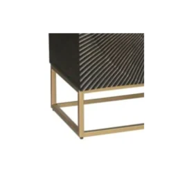 Komoda MADEIRA 100 x 90 cm ciemna drewno mango