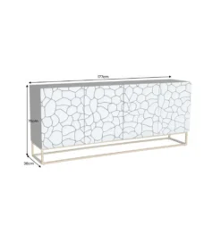 Komoda MASKAT 177 cm drewno mango brąz