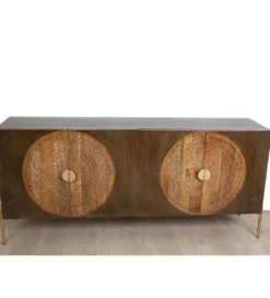 Komoda MEDALLON 175 cm drewno mango brązowy