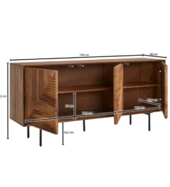 Komoda MIGUEL 148 cm drewno sheesham