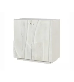 Komoda MUSIM 80 cm drewno mango biały
