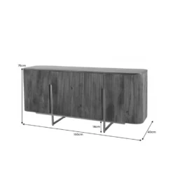 Komoda NAGOJA 160 cm drewno mango brąz