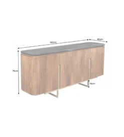 Komoda NIGATA 160 cm drewno mango brąz