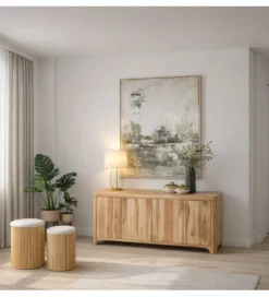 Komoda OHALDA 170 cm drewno akacja