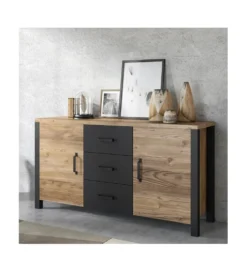 Komoda OLIN WM 147 cm w optyce świerku Appenzeller