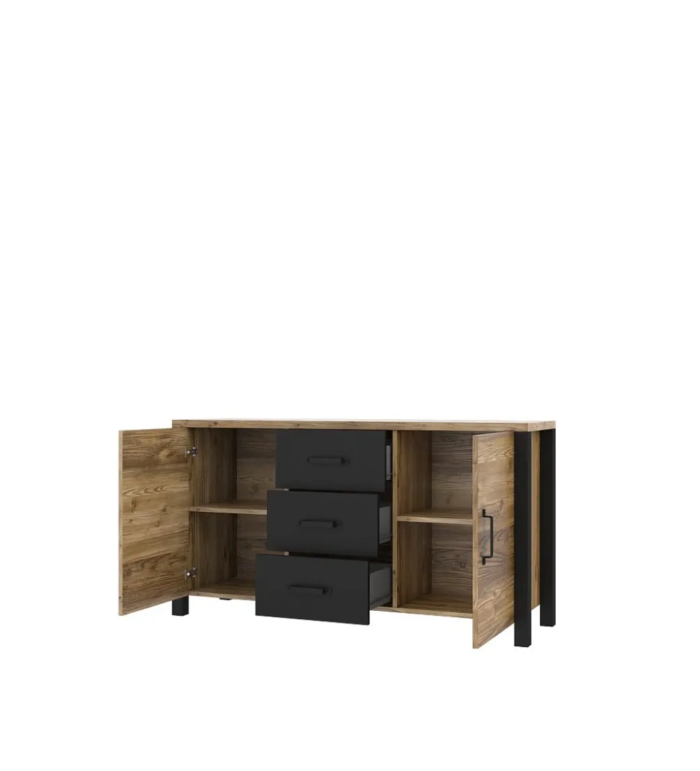 Komoda OLIN WM 147 cm w optyce świerku Appenzeller