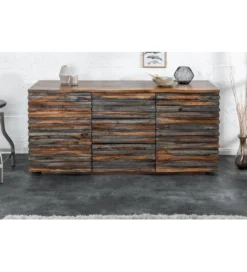 Komoda OMBRA Relief 160 cm drewno sheesham