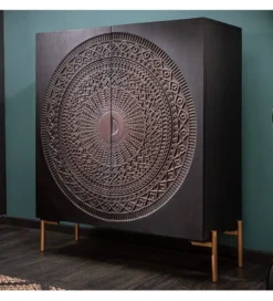 Komoda PEERU Mandala 100 cm drewno mango