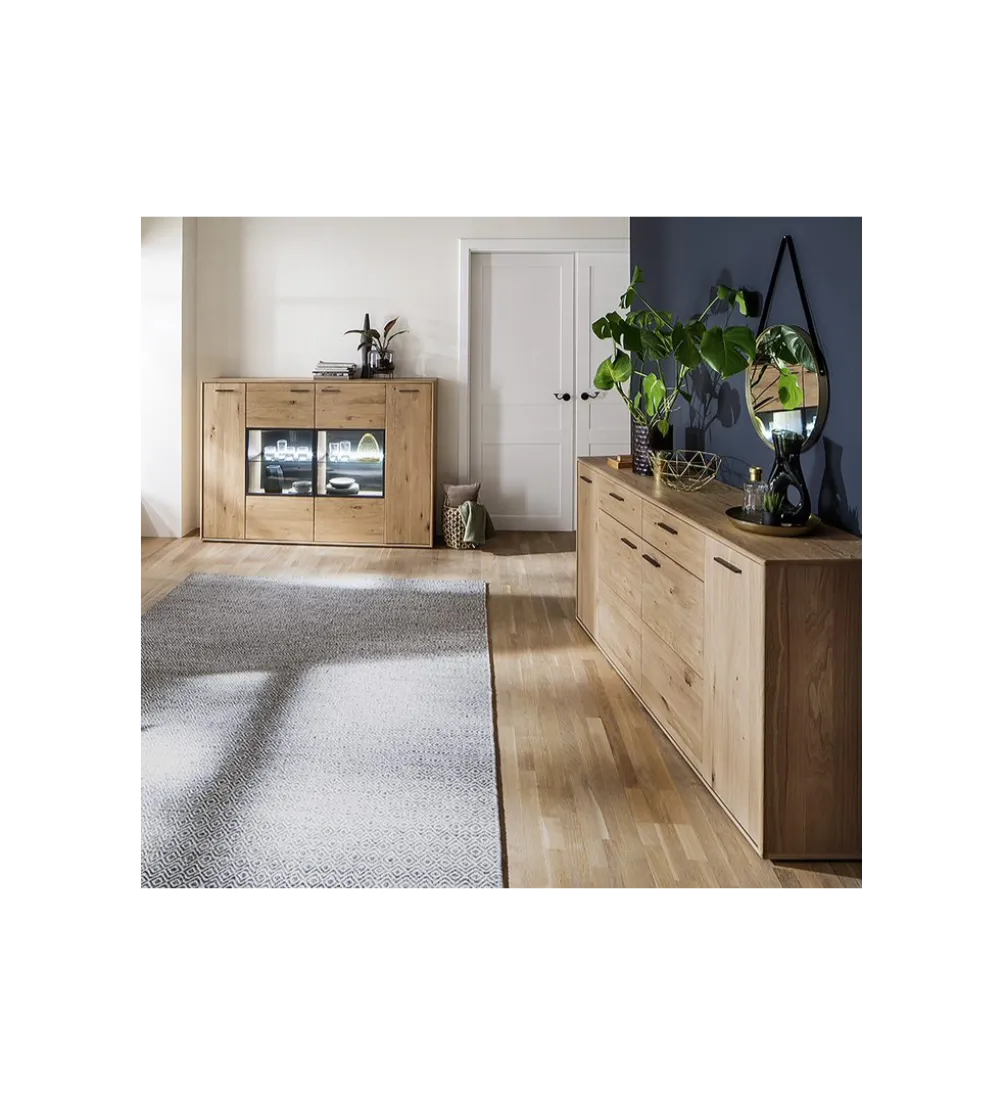 Komoda PORTLAND 184 cm dębowa
