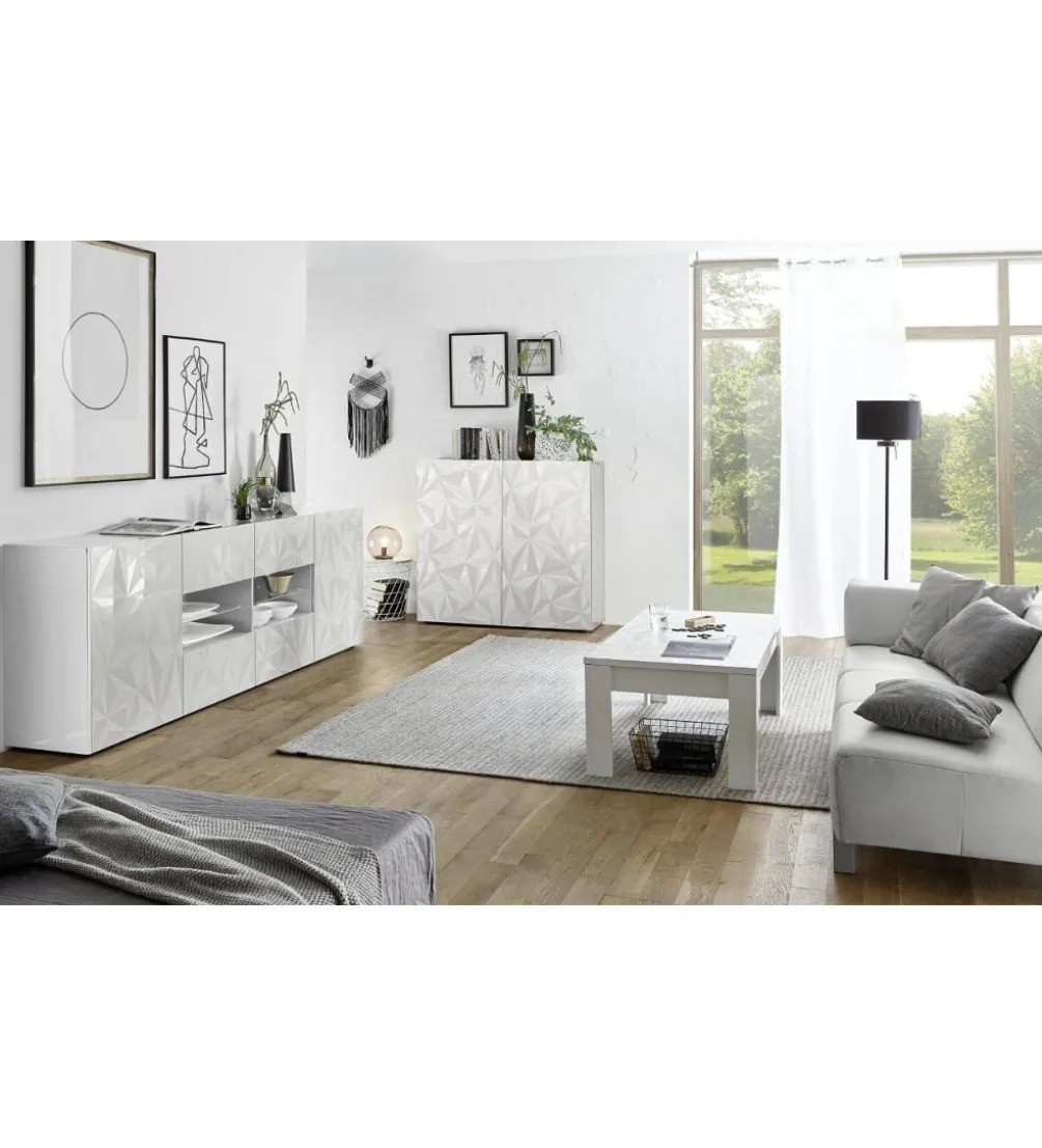 Komoda PRISMA 120 cm biała