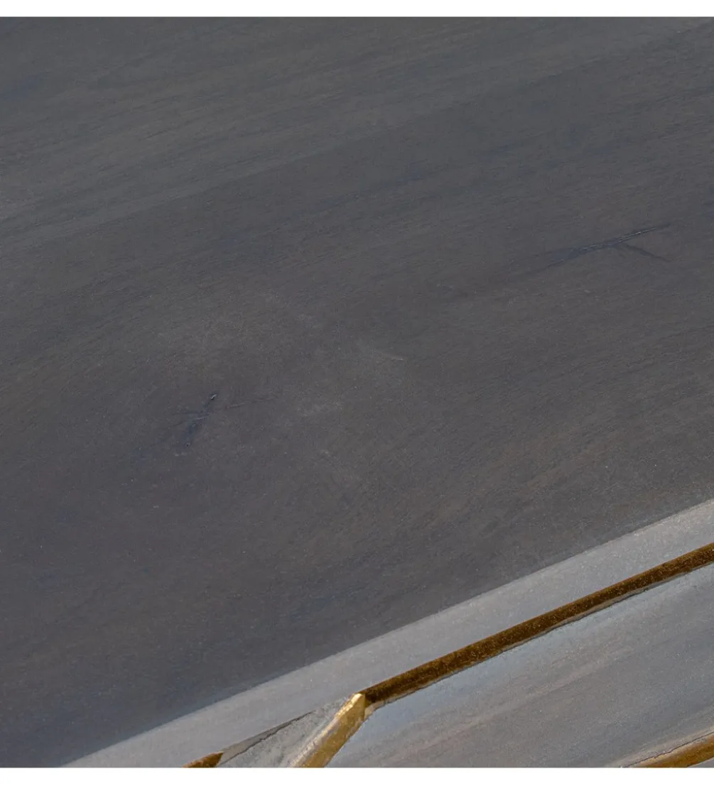 Komoda QUTINESKA 149 cm drewno mango szara